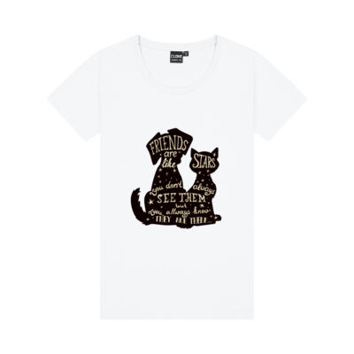 Friends are like Stars - Womens Silhouette Tee Thumbnail