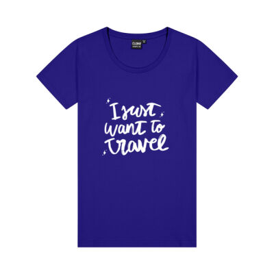 I just want to travel - Womens Silhouette Tee Thumbnail